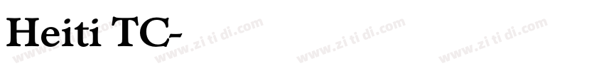 Heiti TC字体转换